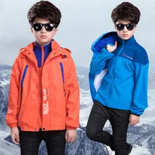 Зимние теплые ветрозащитные куртки для мальчиков детские спортивные куртки с хлопковой подкладкой водонепроницаемая куртка со съемным принтом для мальчиков