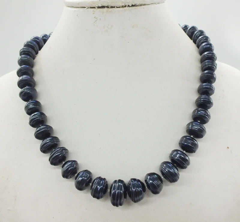 Пресноводный жемчуг, черный/белый жемчуг ожерелье, огромный барочный ...