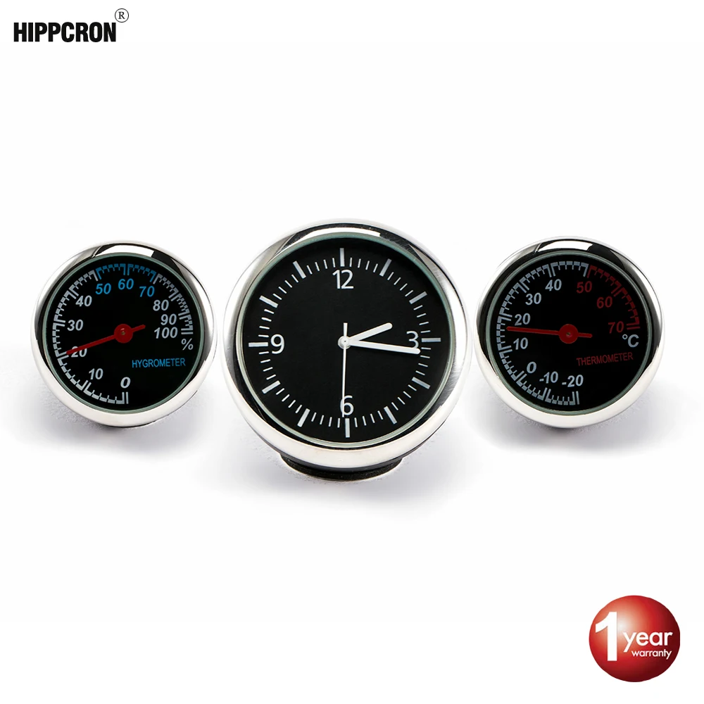 

Hippcron Car Digital Thermometer/Clock/Hygrometer Ornament Auto Watch Quartz Clock In Car Accessories