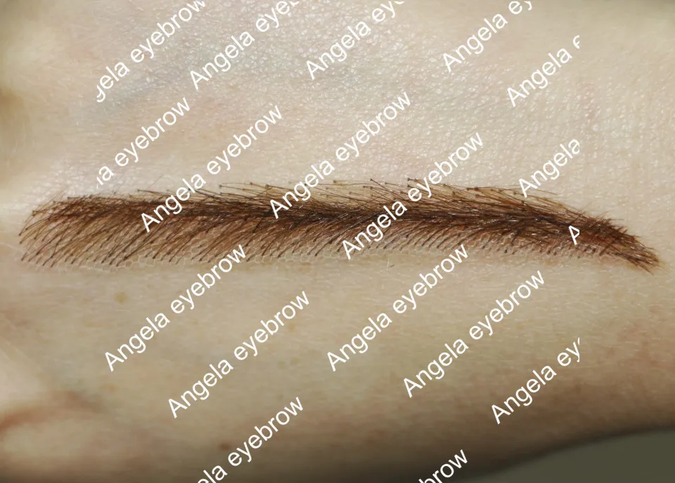 Прямые Продажи долговечные легко носить Sobrancelha бровей Angela брови дополнительные длинные человеческие волосы/Темный