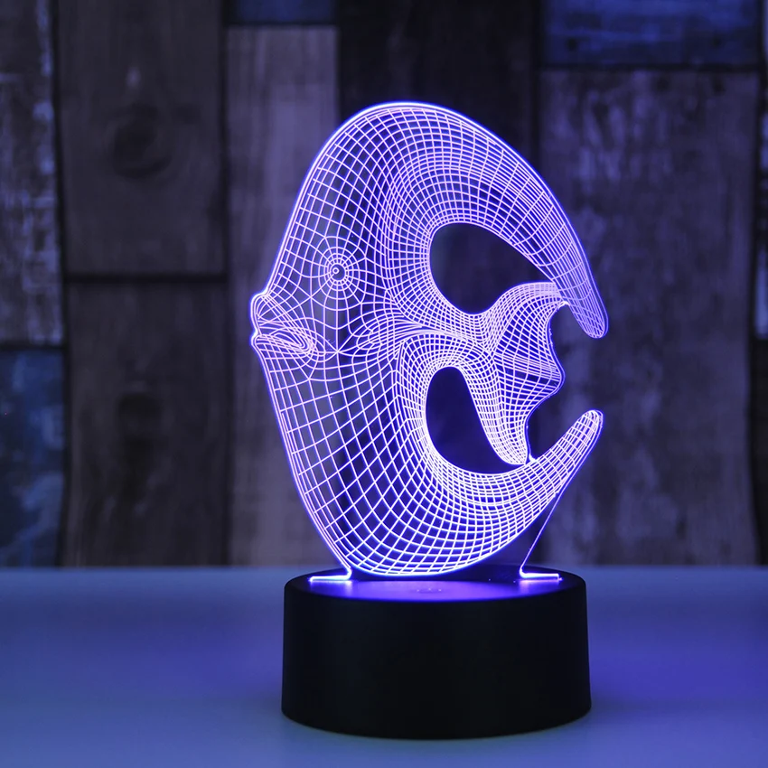Новинка светодиодный ночник для малышей животные океан рыба luminaria 3D настольная