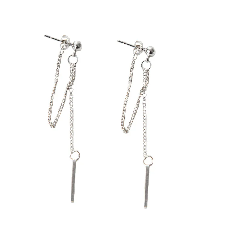 EK126 Korean Fashion Jewelry Earrings Tassel Retro Long Drop Earrings Chain Metal Earrings Wholesale Statement Earrings Brincos