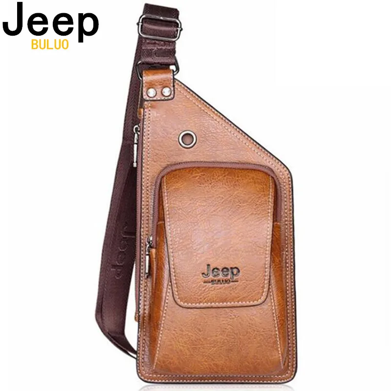 Мужская сумка-мессенджер JEEP BULUO, винтажная сумка-мессенджер на одно плечо с ремешком на спине, для путешествий, на лето, 633 Мужская сумка-мессенджер JEEP BULUO, винтажная сумка-мессенджер на одно плечо с ремешком на спине, для путешествий, на лето, 633