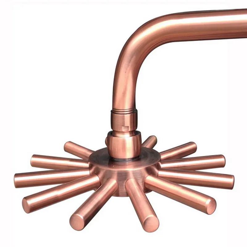 

8" ( inch ) Vintage Red Copper Antique Brass Sun Shape Bath Rainfall Shower head / Bathroom Accessory (Standard 1/2") ash031