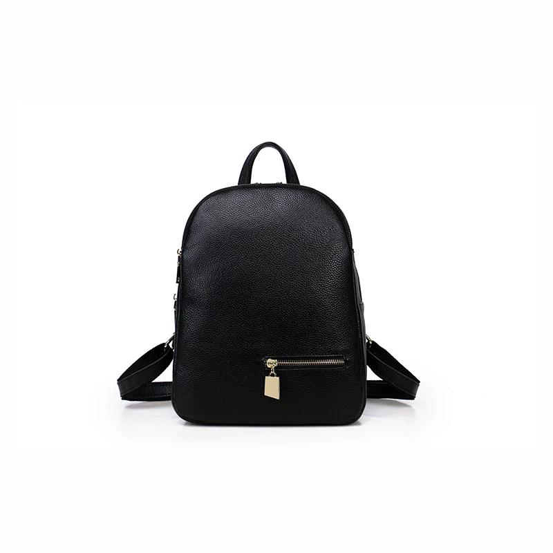 3 Слои застежек-молний день пакет школьные сумки Для женщин сумка из настоящей кожи, сумка через плечо, из натуральной воловьей кожи с нагрудная сумка сумки Мода для девочек A361 - Цвет: Черный