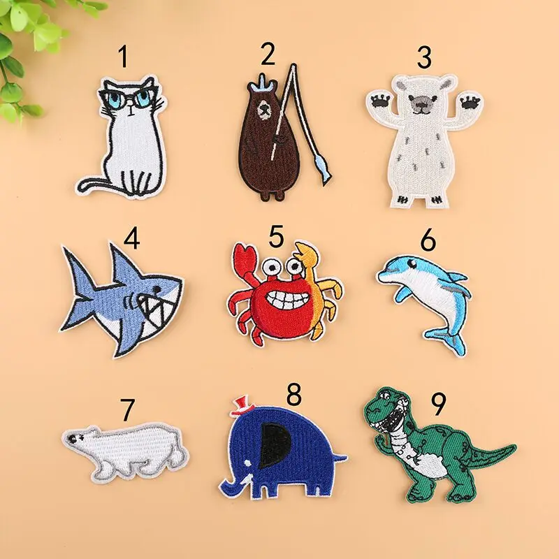 Clothes stickers cartoon small animal patch stickers back tape stickers clothes stickers ironing stickers