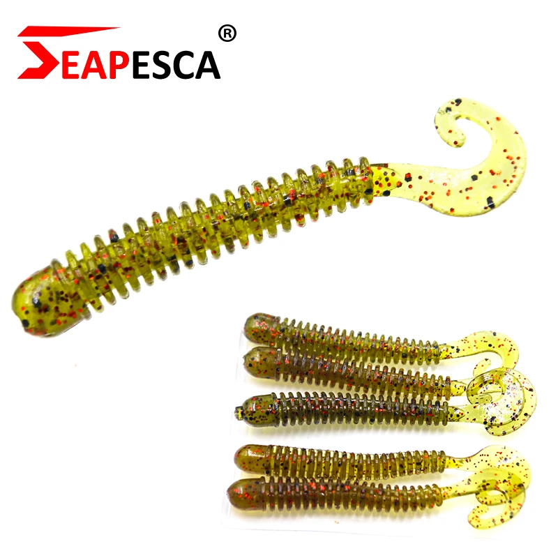 SEAPESCA 5 шт./лот блестящая Мягкая приманка 60 мм 1 3 г искусственная личинка червяка