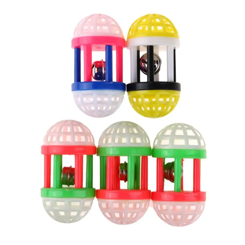 5pcs Cat toys Plastic Chew Dumbbell Toys Pet Dog Cat Training Sound Toy