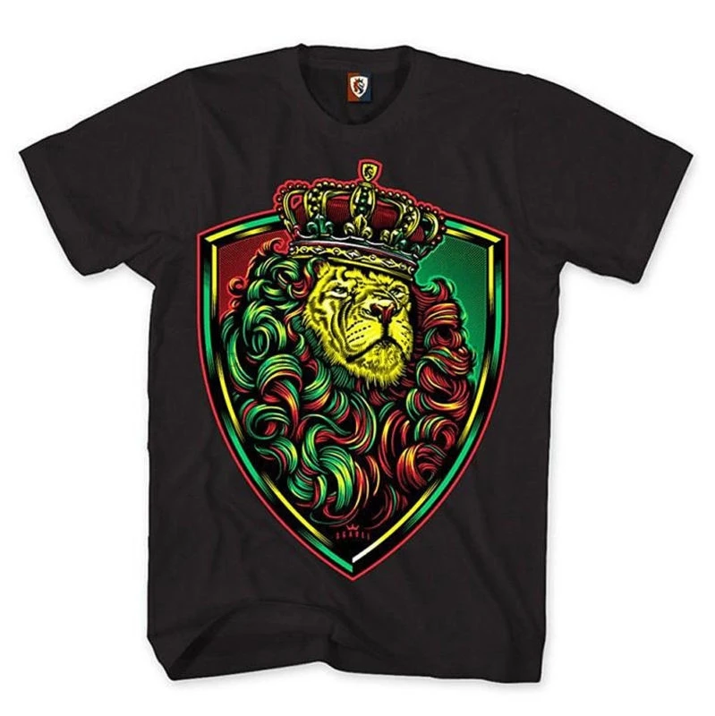 

OG Abel OGABEL Mens Crown Shield Rasta T Shirt Black Clothing Apparel