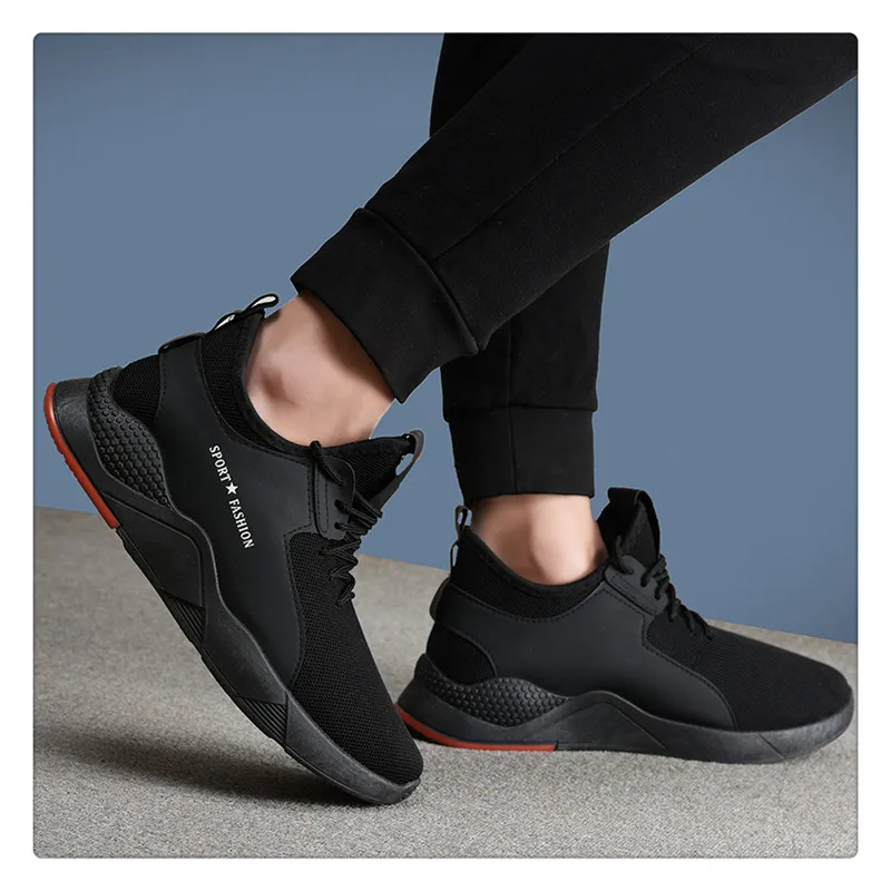 Мужские спортивные кроссовки черного цвета на шнуровке; дизайнерская мужская повседневная обувь; дышащая обувь; светильник