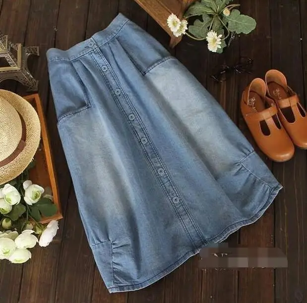 

2019 winter new products European Casual women's skirt jeans women cowboy Skirt Cowboy half skirt