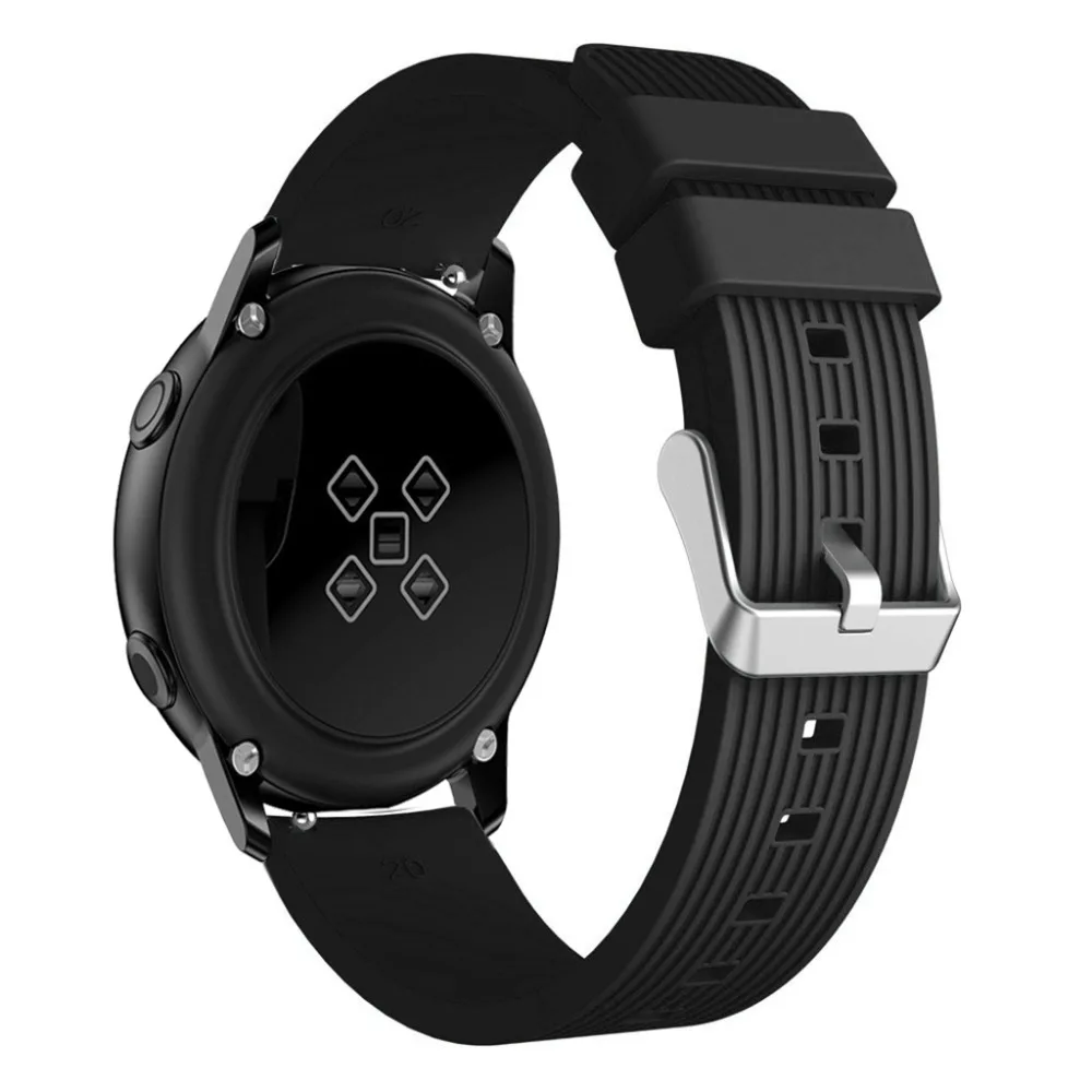 20 мм силиконовые спортивные часы ремешок замена ремешок для samsung Galaxy Watch Active gear S2 классический спортивный Correa Amazfit браслет