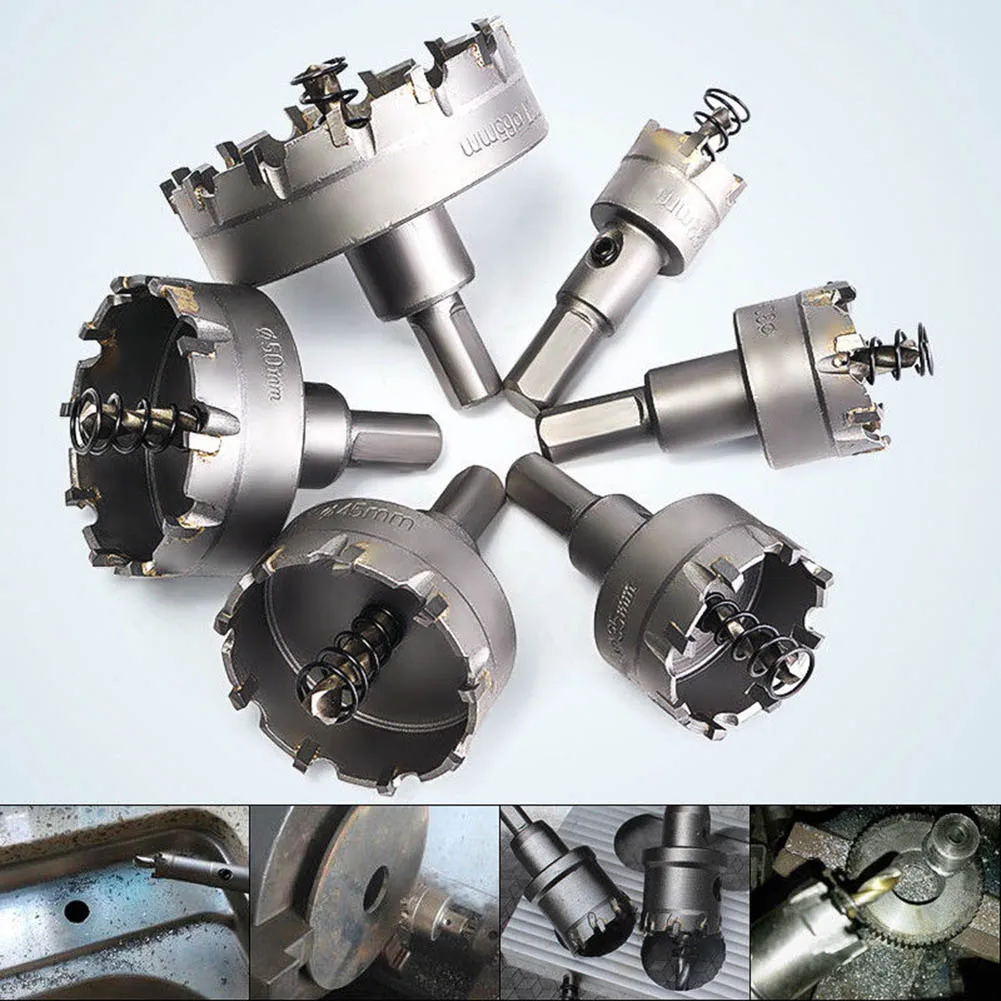

6pcs 22-65mm Carbide Tip TCT Drill Bit Hole Saw Stainless Steel Alloy Tools 2017 @8 JD9 WWO66