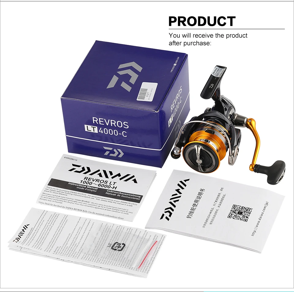 DAIWA REVROS LT 1000 2000 2500 3000C 4000C 5000C Спиннинг рыболовная Катушка Алюминий ручка Морская Рыбалка снасти