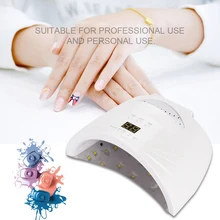48 Вт Сушилка для ногтей УФ светодиодный лак для ногтей отверждения света с нижней беспроводной Перезаряжаемый ЖК-дисплей для ногтей Сушилка для ногтей