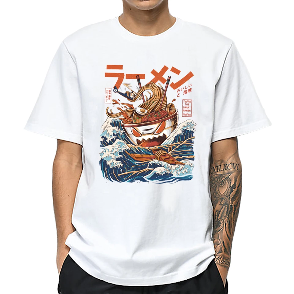LettBao Funny Japanese Cartoon T Shirts Men Harajuku Fahsion Men's T