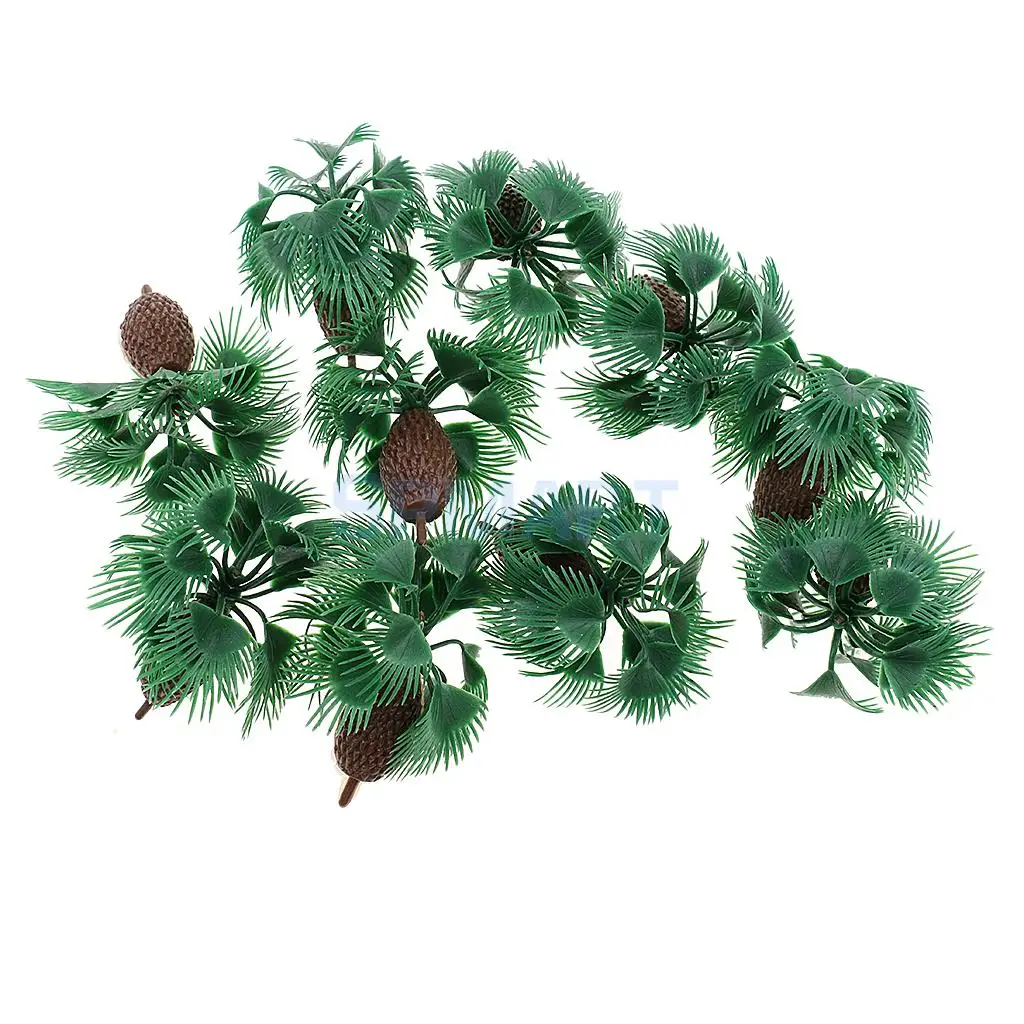 10x Palm Model Tree 6cm/2.36inch HO Scale for RR Garden Railroad Scenery DIY
