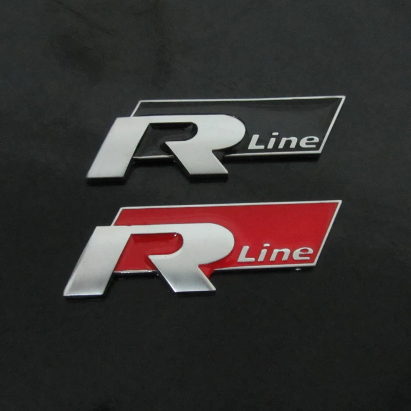 Automobiles Motorcycles Styling Accessories R-Line Trunk Emblem RLINE Side Logo Stickers For Car Doors Taillights 7.5X2.5cm