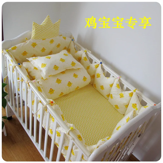 5pcs/set baby bedding set crib bumper baby bed crib protector Crown shape new born bumpers bed rail