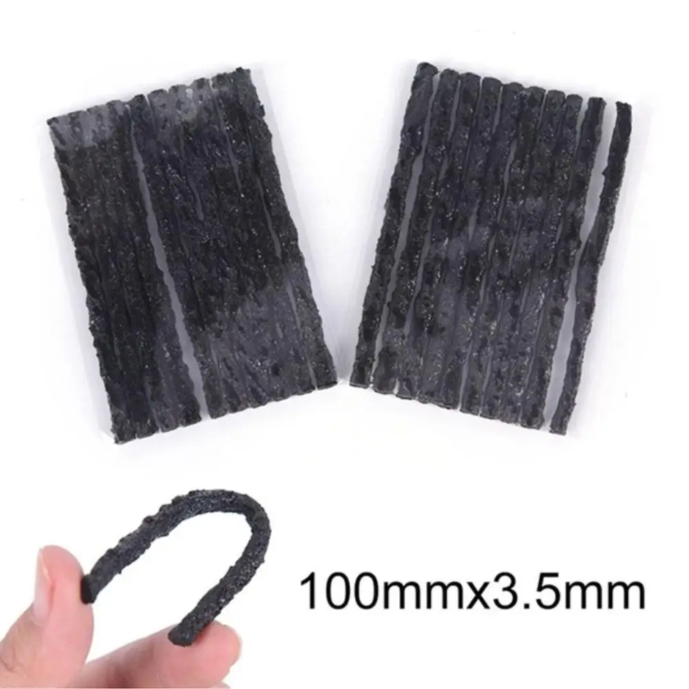 Fashion Tire Repair Plugs Heavy Duty Tire Flat Tire Puncture Repair Plug 10pcs Car Tyre Tubeless Seal Strip Plug Tire Puncture Repair Recovery Kit Tire Repair String Rubber Strips Brown