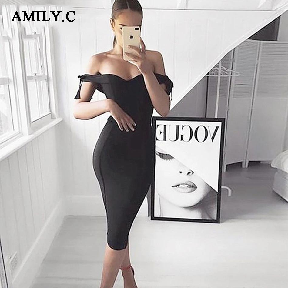 Seamyla-Nova-Moda-Feminina-Vestido-Bandage-2018-Preto-Fora-Do-Ombro-Sexy-Clubwear-Na-Altura-Do_