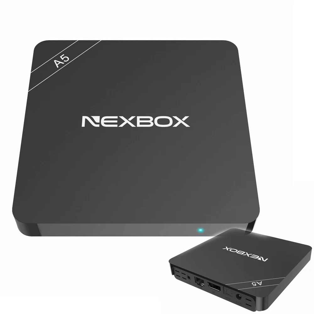 NEXBOX A5 2 GB/16 GB Amlogic S905X четырехъядерный процессор Cortex A53 Andrews 6,0 Smart tv BOX 2,4G WiFi 4K 2K H.265 медиа-приставка