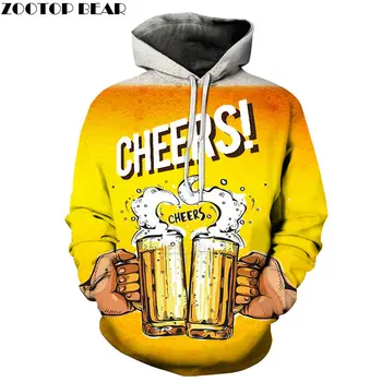 

Cheers Time 3D Print Brand Casual Hoody Sweatshirts Men Tracksuit Hoodies Male Pullover Streetwear Coat DropShip ZOOTOPBEAR New