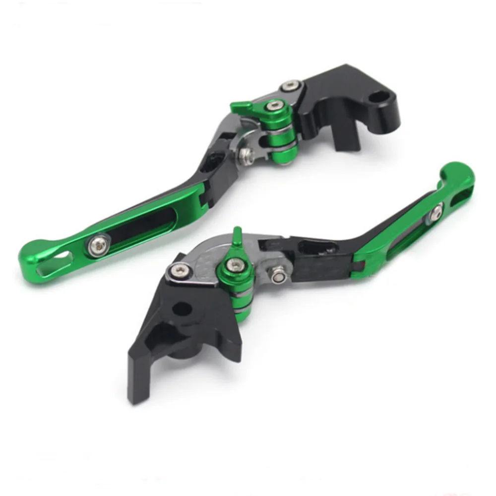 Black-Green Мотоцикл CNC регулируемые складные тормозные рычаги сцепления для Honda VFR 1200/F VRF1200F 2010 2011 2012- с логотипом(VFR 1200/F - Цвет: Black-Green
