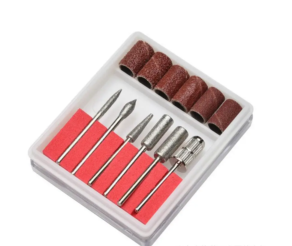 

2.35mm Nail Drill Bits Set Accessory Toolkit for Electric Manicure Drill Filing Machine Pedicure Tools 6.35mm sanding bands set