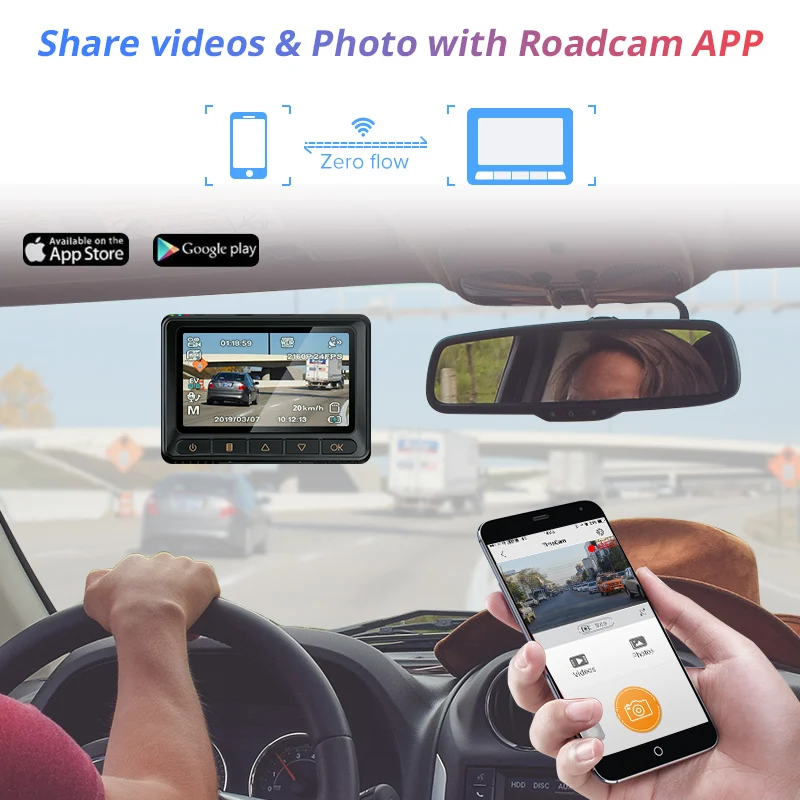 Junsun 4K 2880*2160P Dashcam Ultra HD ночного видения Автомобильный видеорегистратор sony IMX335