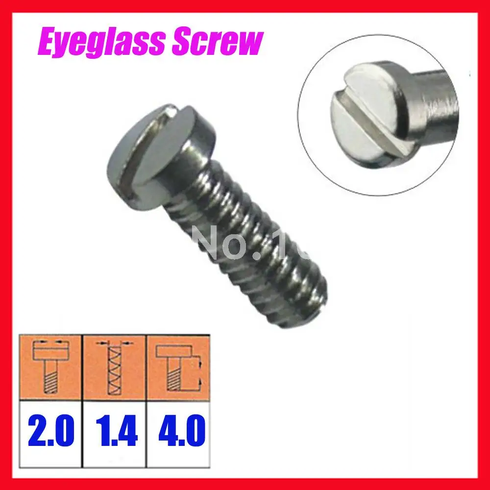 500pcs 2.0x1.4x4.0mm Optical Eyglasses Glasses Spectacle screw