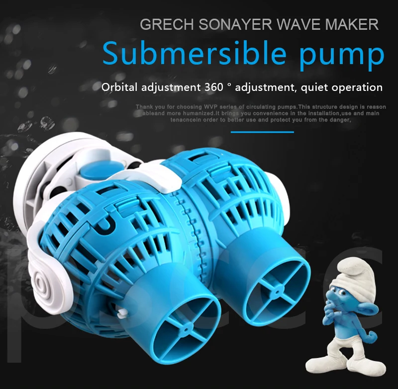 

8W WVP-300 6000L/H Wave maker Surf pump impulse oxygen pump magnetic suction pump flow pump better than sunsun wave