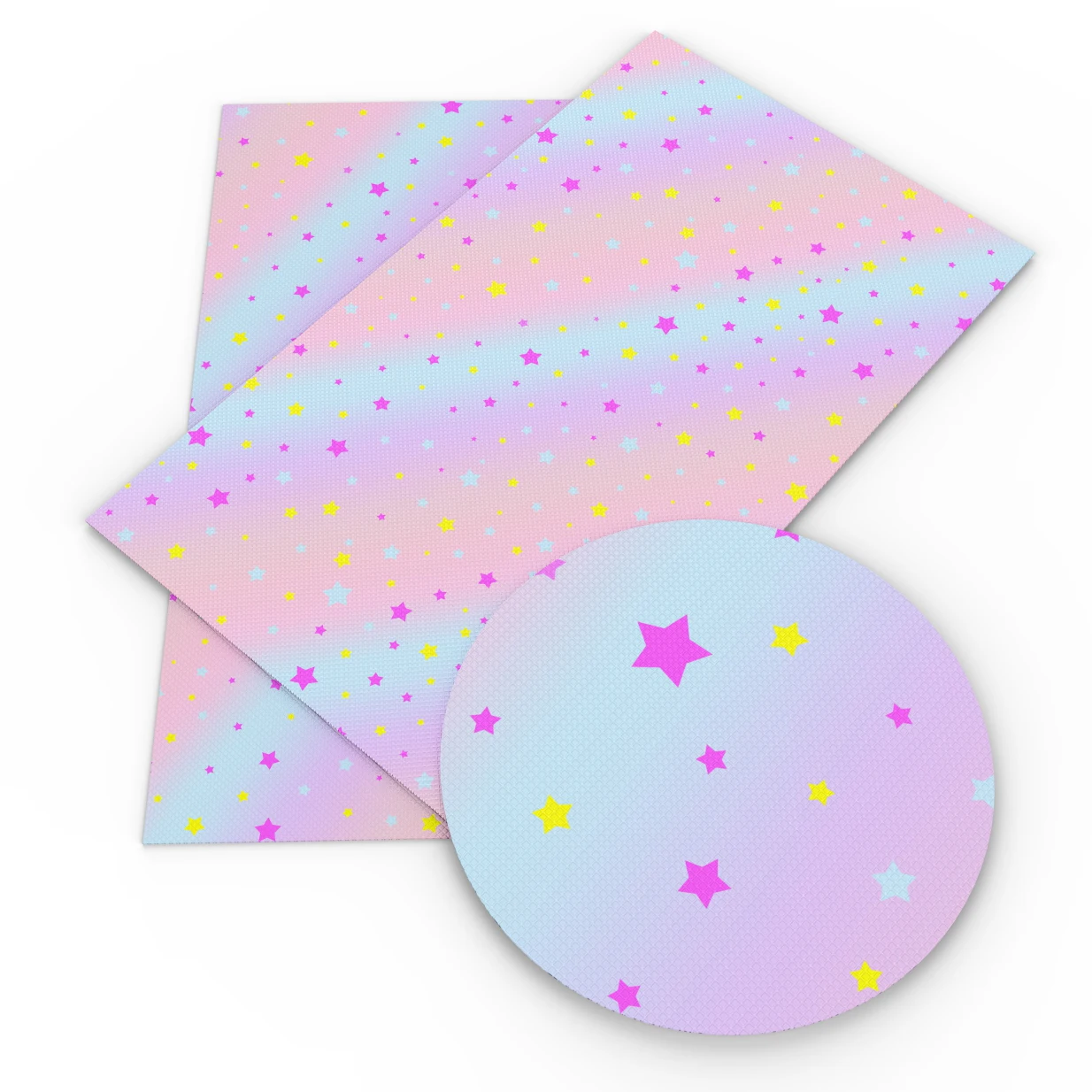 

David accessories 20*34cm Flower Stripe Star Ice Cream Faux Synthetic Leather Fabric,DIY Decorative HairBow Bag Crafts,1Yc6503