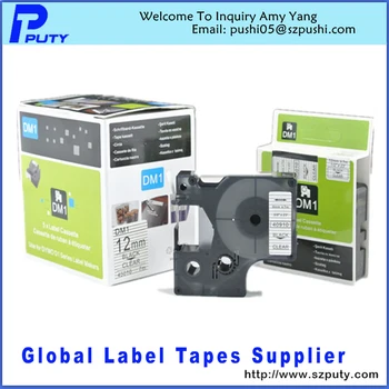 

5 PCS Compatible DYMO D1 label tapes 40910 black on Clear 9mm