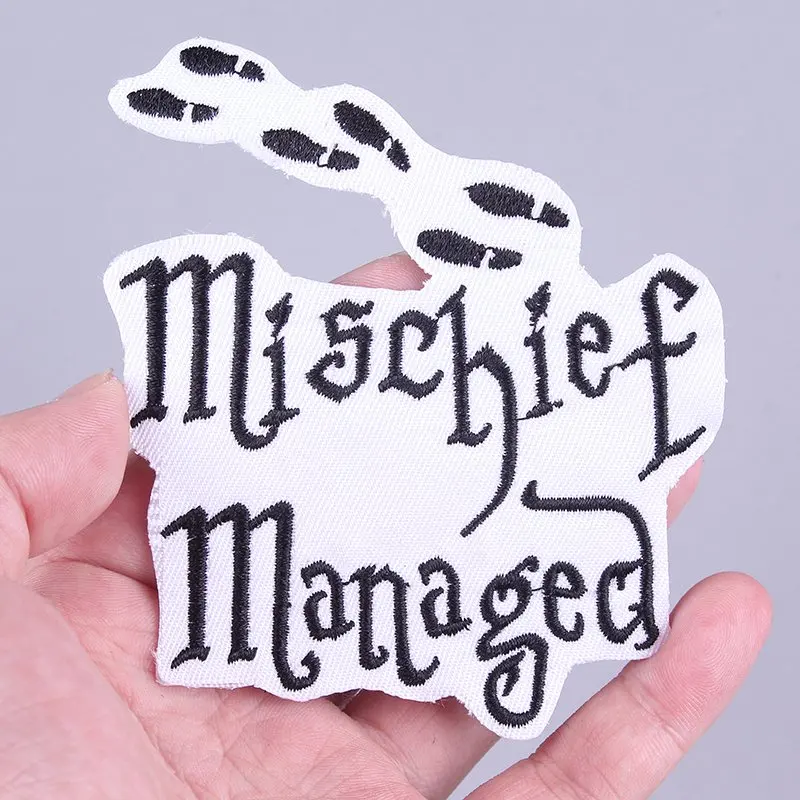 

Pulaqi Letter Patch Embroidery Patches For Clothes Iron-on Patches For Clothing Stripes For Jeans Clothes Mischief Managed H