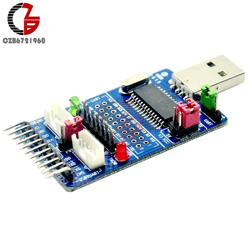 ALL IN 1 CH341A USB to SPI I2C IIC UART TTL ISP Serial Adapter Module EPP/MEM Converter For Serial Brush Debugging RS232 RS485 ALL IN 1 CH341A USB to SPI I2C IIC UART TTL ISP Serial Adapter Module EPP/MEM Converter For Serial Brush Debugging RS232 RS485