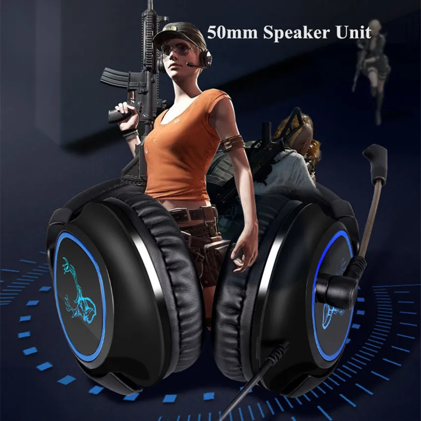 SADES R6 USB 7 1 канальный звук Игровые наушники для компьютера PC Gamer С микрофоном R5 PS4