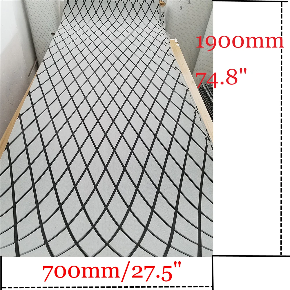 Настил из тикового дерева для лодки, яхты, морского пола, ковер EVA, Противоскользящий коврик, светильник, серый в черном цвете, 70x190 см, аксессуары для лодки
