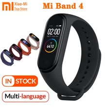 Xiaomi mi-браслет 4, новейший музыкальный смарт-браслет mi Band 4, цветной экран, Bluetooth 5,0, глобальная версия
