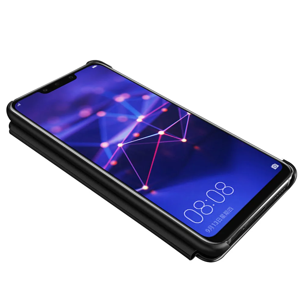 Роскошный умный чехол из натуральной кожи с окошком для Huawei Mate 9 PRO 10 P10 Plus P20 20 Lite