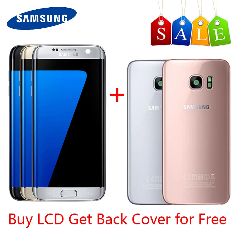 

Original AMOLED 5.5 '' LCD For Samsung S7 Edge LCD G935F G9350 S7 Edge LCD Display Touch Screen With Gift S7 Back Cover
