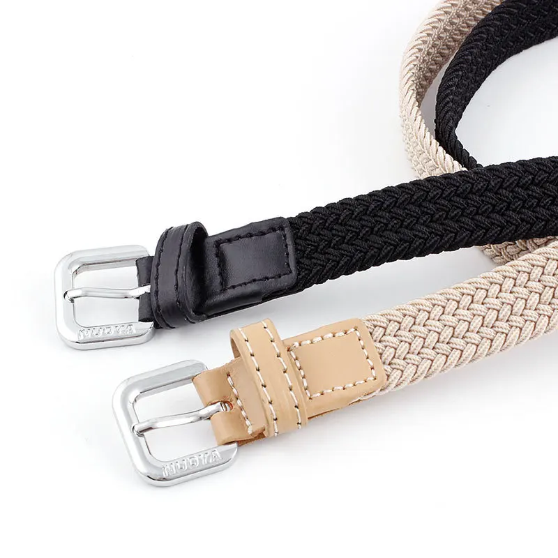 

Women Belt For Vintage Belt Braided Thin Elastic Casual Pants Student Trend Parent-child Suit Canvas Leisure Belt Women