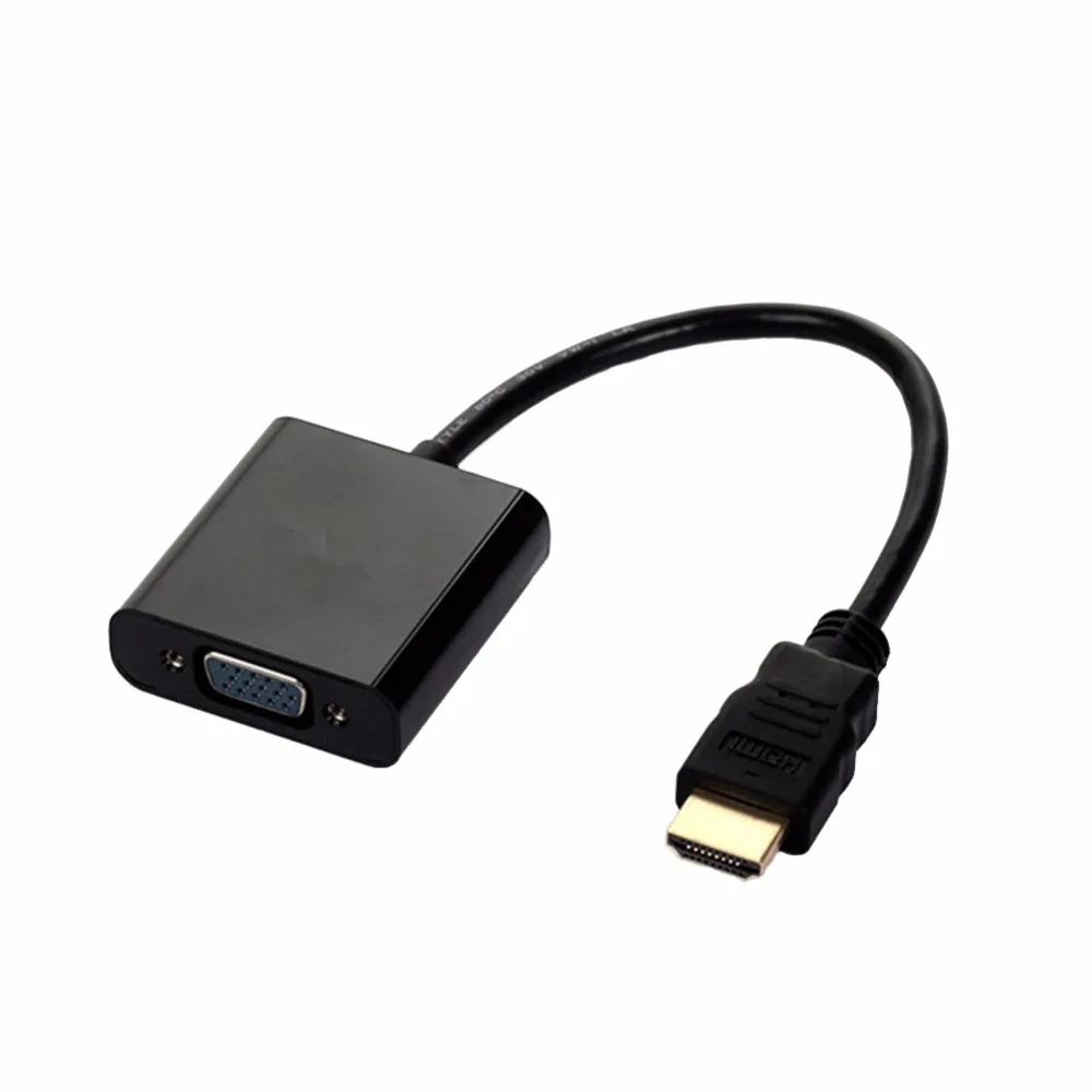 HDMI Male To VGA Female Audio Video Cable Cord Adapter Converter Full