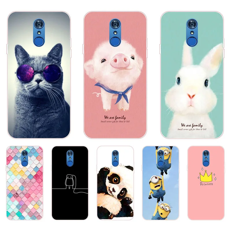 

for LG Q7 Case,Silicon Painted animals Painting Soft TPU Back Cover for LG Q7+ 5.5" protect Phone cases shell