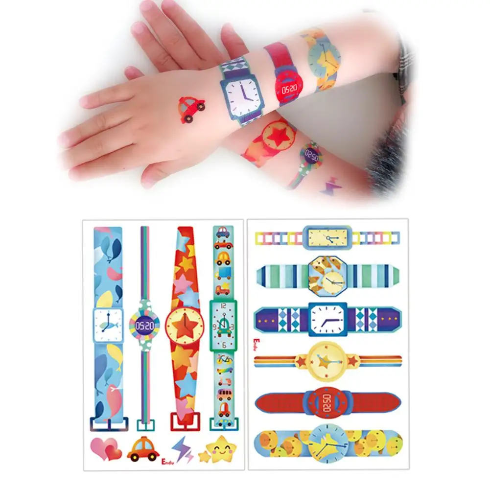 

Child Tattoo Stickers Cute Cartoon Waterproof Non-toxic Arm Face Stickers Puffy Kids Stickers For Children Scrapbooking