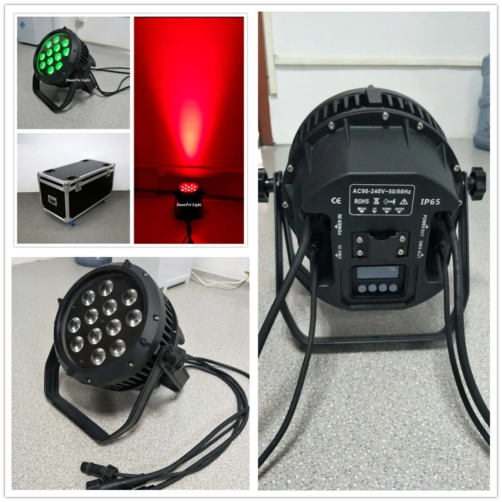 

10pcs/lot With Roadcase waterproof led par stage light led wash par can 4in1 led rgbw par 12x10w