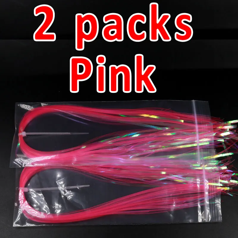 2 мешка 2 мм UV Flashabou Голографическая мишура Stonefly Nymph Back Jig Body wrap приманка рыболовная мухобойка материал - Цвет: 2 bags pink