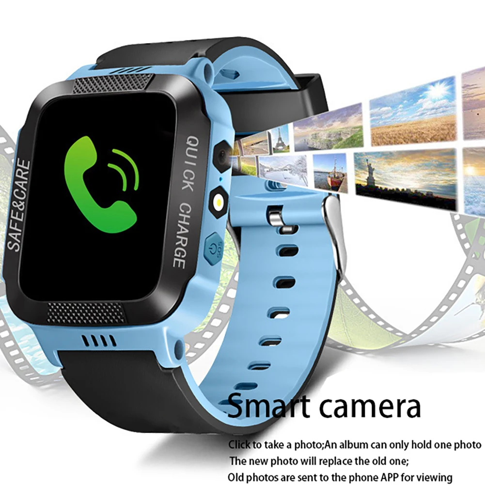  Kinder Smart Uhr mit GPS GSM Locator Touchscreen Tracker SOS Taschenlampe Mit Alarm Schritt zähler 