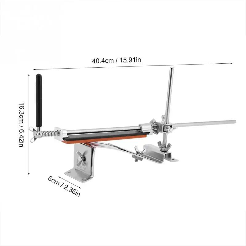 Точилка для ножей Профессиональная Нержавеющая сталь кухонная система заточки инструменты Регулируемый свободный угол лезвия с 4 камнями точильный камень