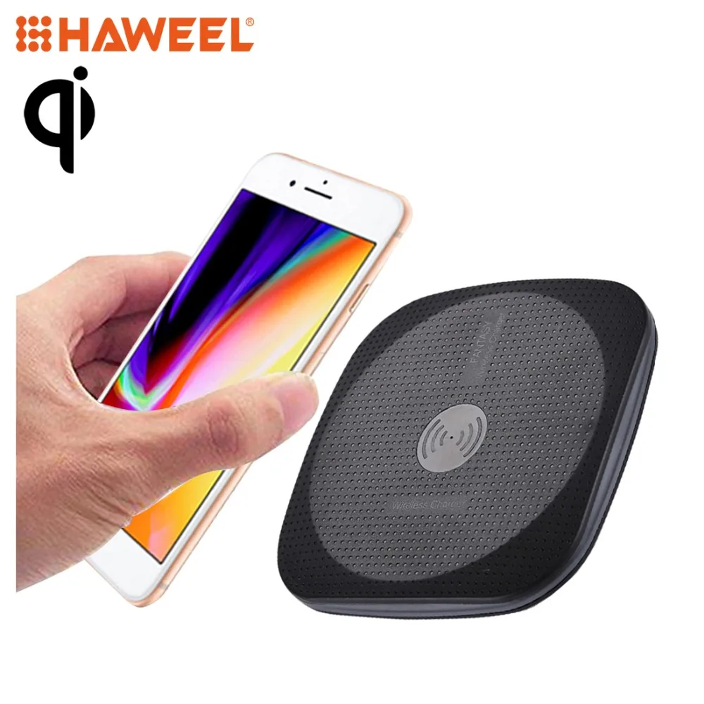 

HAWEEL Wireless Charger For iPhone Accessories DC Universal Square Fast Qi Standard Wireless Charger For iPhone Smartphones